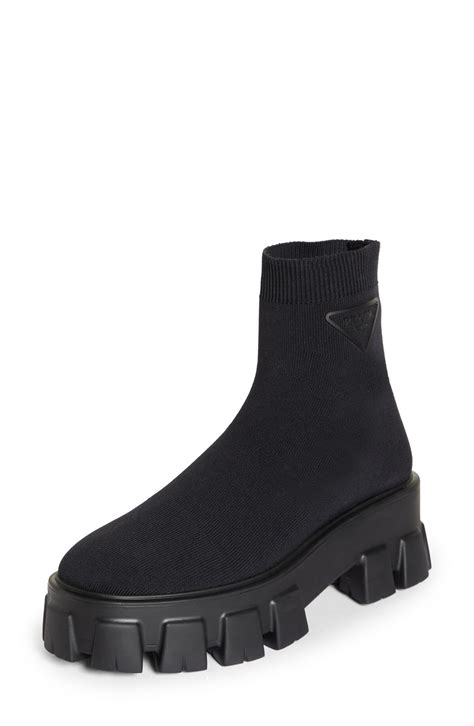 prada lug-sole sock booties|Prada Boots for Women .